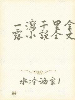 一泻千里金银花露小说全文免费阅读