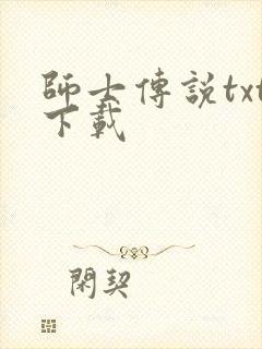 师士传说txt下载