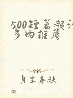 500短篇超污多肉推荐