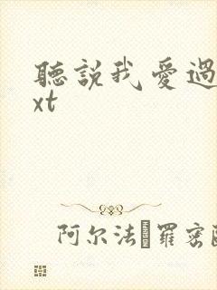 听说我爱过你txt