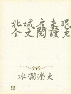 北城夜未眠小说全文阅读免费