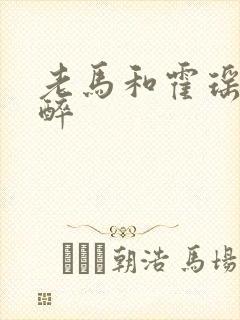 老马和霍瑶瑶喝醉