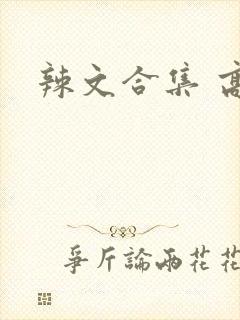辣文合集 高h