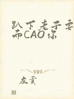 趴下老子要从后面CAO你