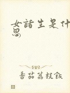 女诸生是什么意思