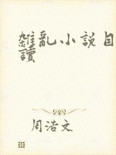 杂乱小说目录阅读