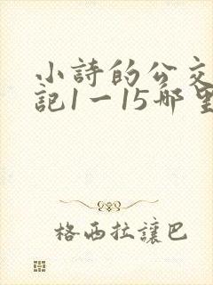 小诗的公交车日记1一15哪里能看