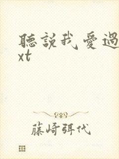 听说我爱过你txt