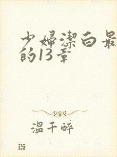 少妇洁白最刺激的13章