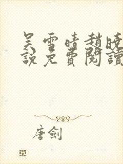 吴雪晴赵晓东小说免费阅读