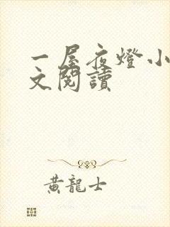 一屋夜灯小说全文阅读