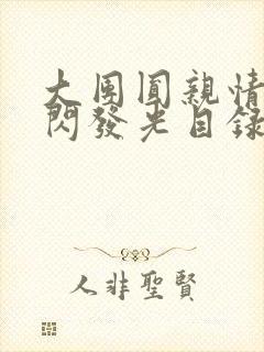 大团圆亲情会闪闪发光目录