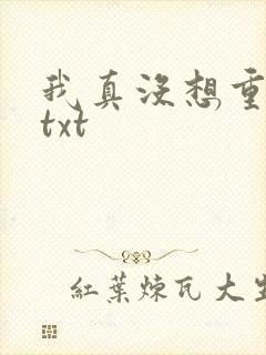 我真没想重生啊txt