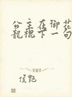 公主在御花园吃龙棍下一句