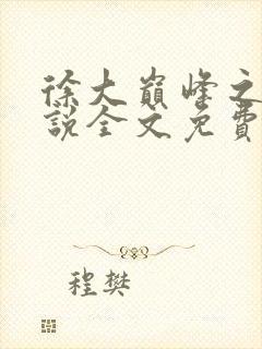 徐大巅峰之路小说全文免费阅读