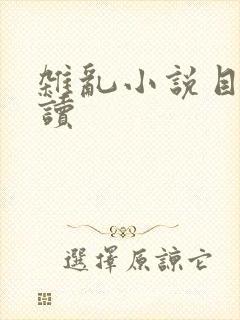 杂乱小说目录阅读