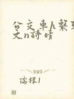 公交车h系列辣文n诗晴