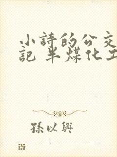 小诗的公交车日记 半煤化工