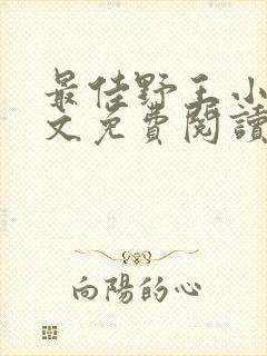 最佳野王小说全文免费阅读无弹窗