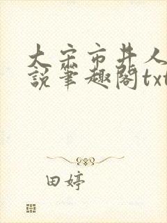 大宋市井人家小说笔趣阁txt