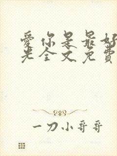 爱你是最好的时光全文免费阅读