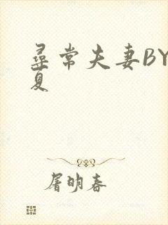 寻常夫妻BY写夏