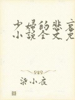 少妇的悲哀榆木小说全文免费阅读笔趣阁下载