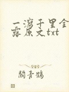 一泻千里金银花露原文txt