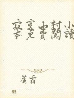 寂寞山村小说全本免费阅读