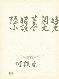 陆昭菱周时阅的小说全文免费阅读