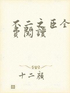 不二之臣全文免费阅读