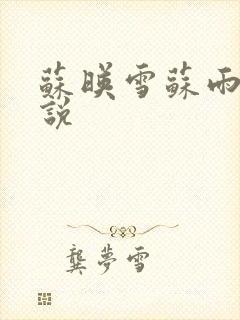 苏映雪苏雨柔小说