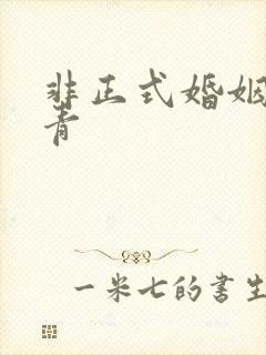 非正式婚姻雾里青