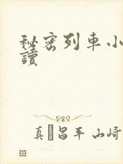 秘密列车小说阅读