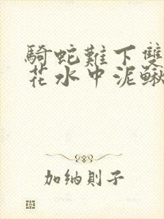 骑蛇难下双金银花水中泥鳅