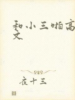和小三啪高辣h文