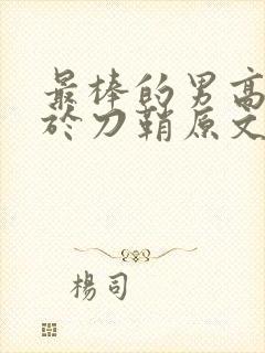 最棒的男高中生于刀鞘原文阅读