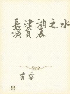 长津湖之水门桥演员表