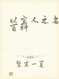 以家人之名百度百科