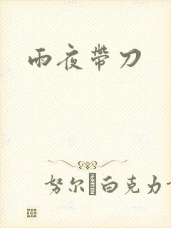 雨夜带刀