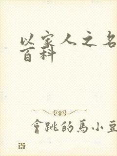 以家人之名百度百科
