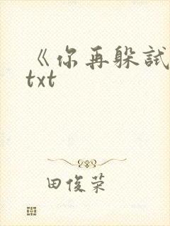 《你再躲试试》txt