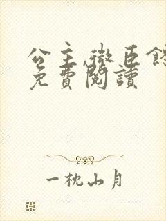 公主,微臣馋了免费阅读