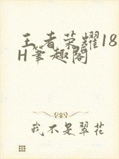 王者荣耀18rH笔趣阁