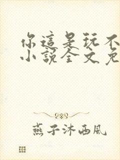 你这是玩不起呀小说全文免费阅读