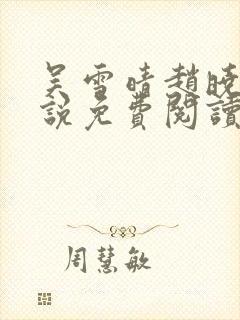 吴雪晴赵晓东小说免费阅读