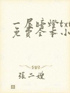 一屋暗灯txt免费全本小说电子书