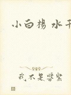 小白杨 水千丞