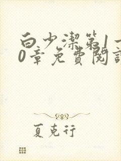 白少洁第1一40章免费阅读