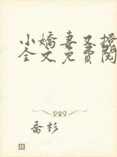 小娇妻又撩又甜全文免费阅读